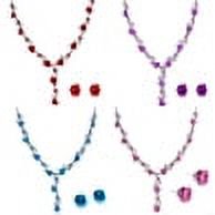 Ayyufe Fashion Jewelry Necklace Earring Set Acrylic Rose Pendant Stud Earrings Necklace Women Gift for Party Birthday