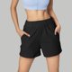 thumbnail image 2 of MKLEKYY Pantalones cortos deportivos para mujer, informales, de verano, para yoga, correr, entrenamiento, con bolsillos laterales divididos, cómodos, elásticos, transpirables y ligeros., 2 of 5