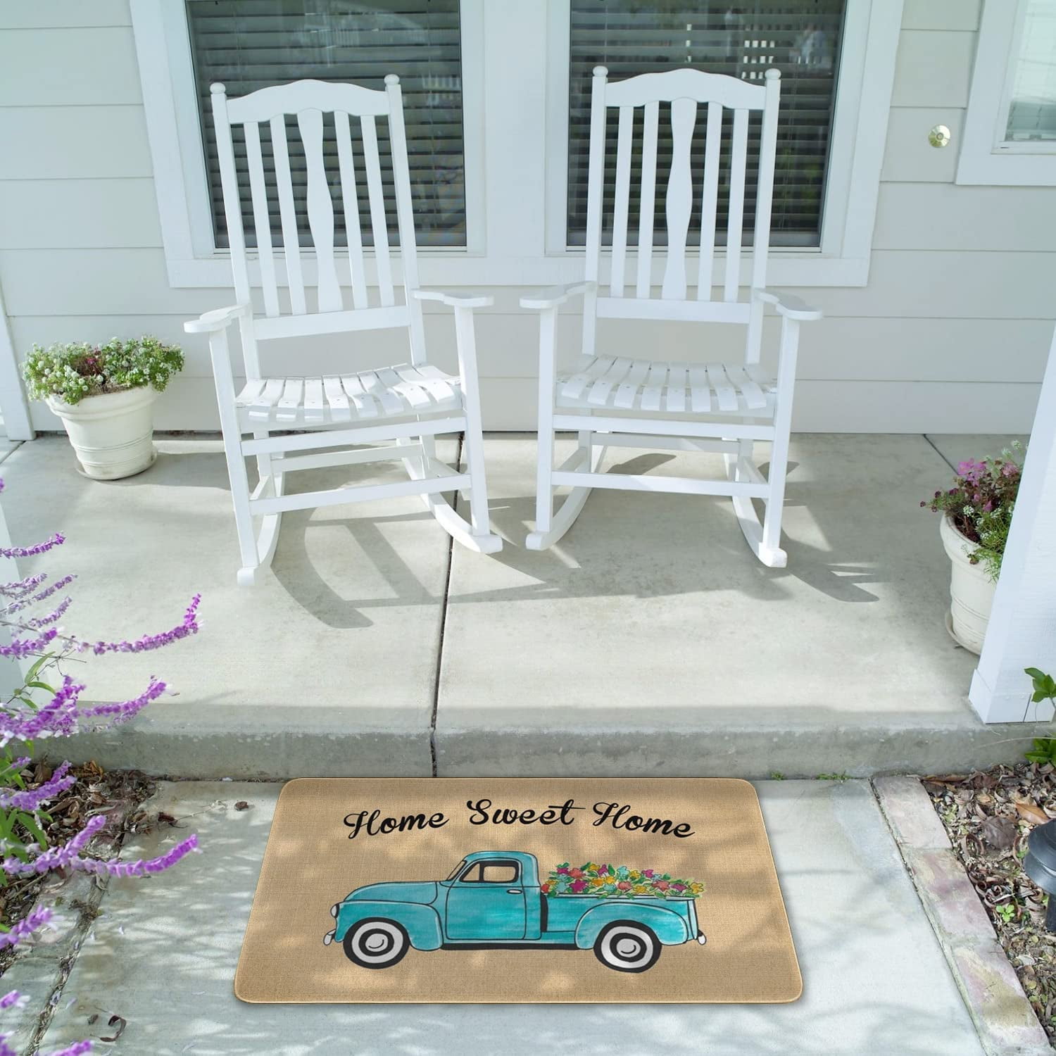 Custom Funny Doormat Home Sweet Apartment A Personalized Welcome Indoor  Outdoor Entrance Rubber Non-Slip Mat Rug Decor 30 X 18