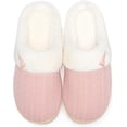 thumbnail image 2 of Women's Slip on Fuzzy House Slippers Memory Foam Slippers Scuff Outdoor Indoor Warm Plush Bedroom Shoes with Faux Fur Lining, 2 of 9