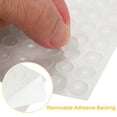 thumbnail image 3 of Cabinet Door Bumper, 100Pack 10x3mm Silicone Hemispherical Self-Adhesive Bumper Pads for Drawers Cupboard (Clear), 3 of 4