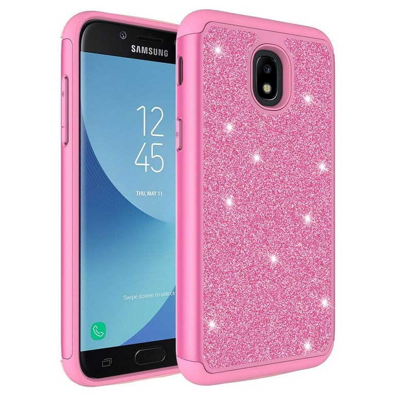 Shock Proof Bling Phone Case Samsung Galaxy J3 2018 Express Prime