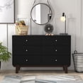 thumbnail image 5 of Kincaid Wood 6 Drawer Dresser, Matte Black, by Hillsdale Living Essentials, 5 of 6