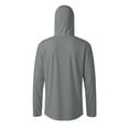 thumbnail image 7 of Long Sleeve Shirts for Men Moisture Wicking Sun Protection Plain Workout Hoodie Shirts with Mask & Thumb Hole,Gifts for Father/His Gray L, 7 of 7