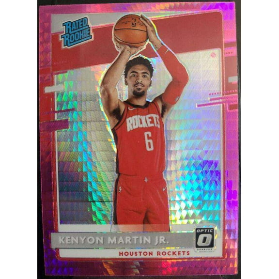 NBA 2020 Donruss Optic Basketball Kenyon Martin Jr. Rated Rookie Single Sports Card #197 (Pink Hyper)
