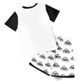 thumbnail image 4 of CAICJ98 Toddler Boys Summer Clothes 2T 3T 4T 5T Kids 2-12 Years Boys Truck Embroidery Short Sleeve T-Shirt Tops and Plaid Shorts Set Cute Toddler Boy Outfits (Dark Blue,5-6 Years）, 4 of 6