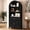 Black, variant on Rophefx 70.8" Tall Arched Cabinet,Walnut Wood Storage Bookcase Cabinet with Drawer,5-Tier Arched Bookshelf with Doors for Living Room, Kitchen,Offic,Bedroom