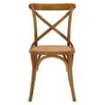 thumbnail image 5 of Hawthorne Collections Elm Wood Walnut Dining Side Chair Modern 34.5"H x 39"W x 21"D Assembled, 5 of 7