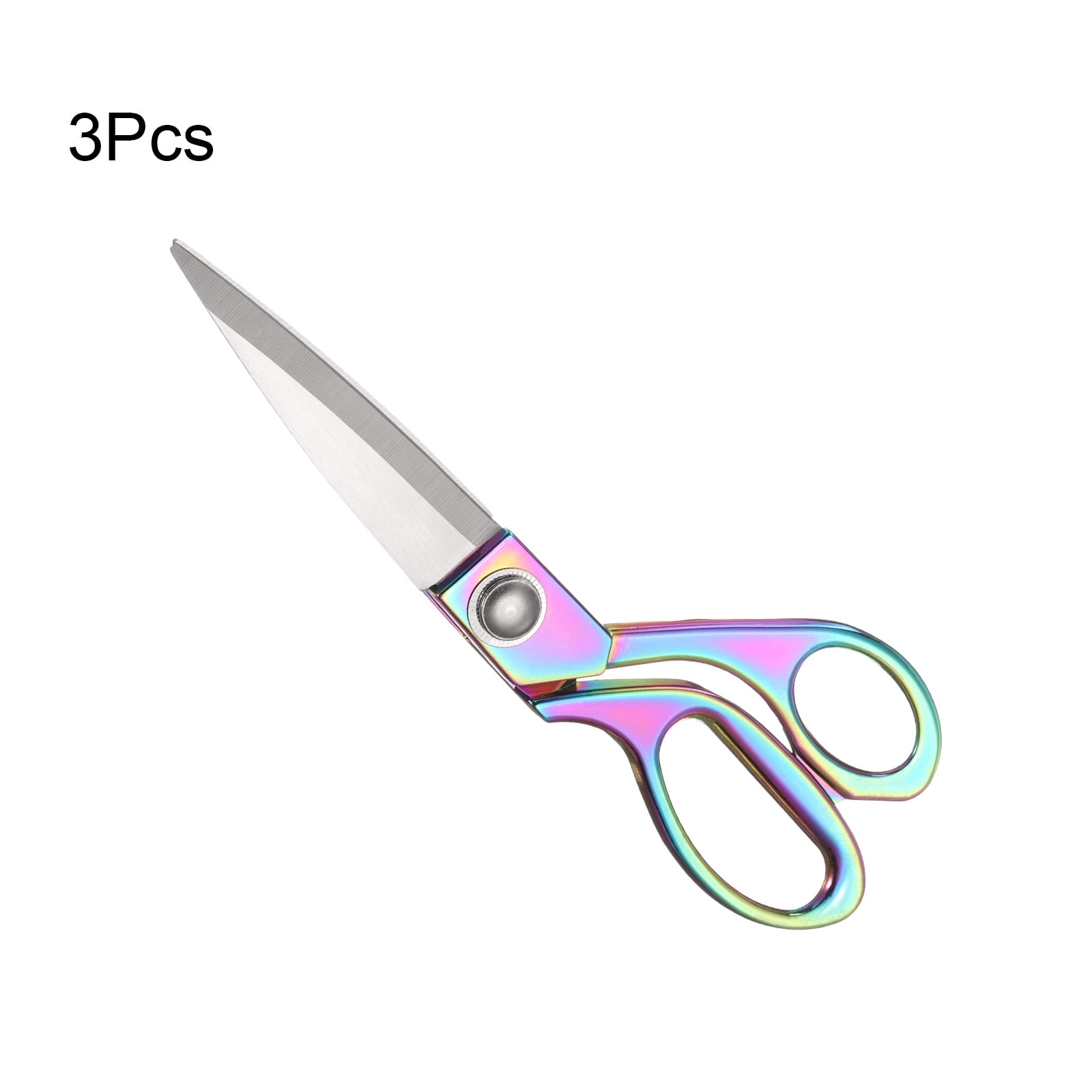 Uxcell 3pcs Sewing Scissors Stainless Steel Tailor Scissors Color Plating Scissors