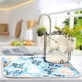 thumbnail image 5 of Yayeee Dish Drying Mat for Kitchen Counter 18"x24" Microfiber Absorbent Pad, Floral Easter Rabbits, 5 of 7