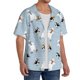 thumbnail image 2 of Balery Skiing penguin Bear Camisa Casual de Manga Corta con Botones para Hombre, Texturizada, Estilo Cubano, para Playa, Verano-Medium, 2 of 5
