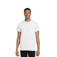 thumbnail image 3 of Gildan Heavy Cotton Pocket T-Shirt, Crewneck Short Sleeve Tee for Men, Workwear Shirts (White, S), 3 of 5