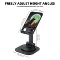 thumbnail image 2 of PAYOHTO Phone Stand for Desk The Wolf Under The Moon Circular Bottom Rotates Adjustable Foldable 360° Rotation Charging Port Anti Slip for Video Calls Work, 2 of 7