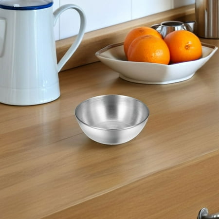 

WHAMVOX 6 Pcs Oil and Vinegar Dipping Dish Ingredient Prep Bowls Silver