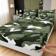 thumbnail image 3 of Manfei Minimalism Camouflage Fitted Sheet Full, Old Fashion Camo Bed Set, Camo Multi, 3-Piece, 1 Fitted Sheet and 2 Pillowcases, 3 of 6