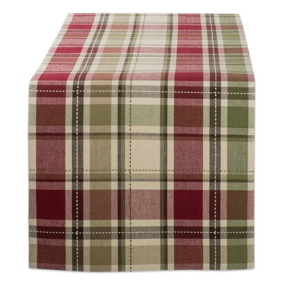 Homespun Plaid Table Runner 13x108