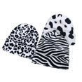 thumbnail image 4 of Animal Print Beanie Hat Fashion Knitted Skull Cap Unisex Double Layer Winter Hats, 4 of 8