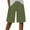 Army Green-03, variant on REALiKUN Womens Summer Loose Bermuda Shorts Casual Trendy Elastic Waist Beach Knee Length Short Pants with Pocket