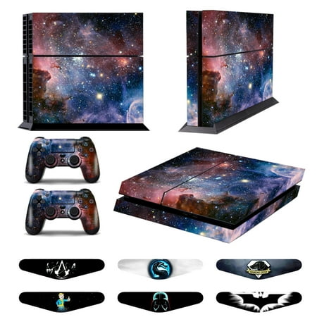 GameXcel Vinyl Decal Protective Skin Cover Sticker for Sony PS4 Console and 2 Dualshock Controllers - Bright