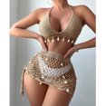 thumbnail image 1 of Ensemble Bikini Sexy Dos Nu - Design Creux - Convient aux Femmes Adultes (Kaki, S), 1 of 8