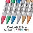 thumbnail image 2 of Sharpie Metallic Permanent Markers, Chisel Tip, Assorted Colors, 3 Count, 2 of 6