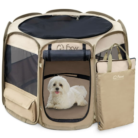 FXW GoTent Dog Playpen Designed for Indoor/Outdoor/Travel Use, Suitable for Puppy and Small Dogs, Portable & Foldable│Patent Pending