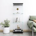 thumbnail image 6 of Black Glass Curio Cabinet for Bedroom / 3 Shelves and Quick Installation, 6 of 7