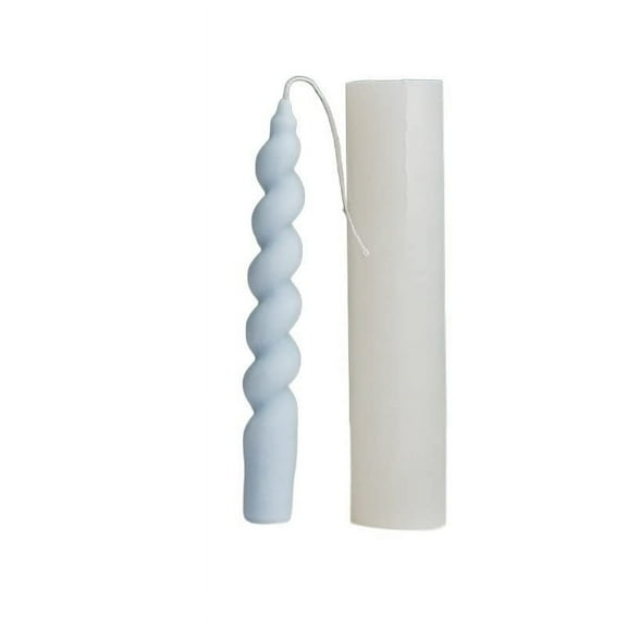 3D Twisted Taper Silicone Candle Molds, Long Spiral Cylinder Molds for Aromatherapy Candle Soy Wax Soap Clay Craft Plaster