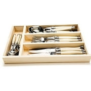 Laguiole Jean Dubost 24 Piece Flatware set (knives, spoons, forks)-Ivory