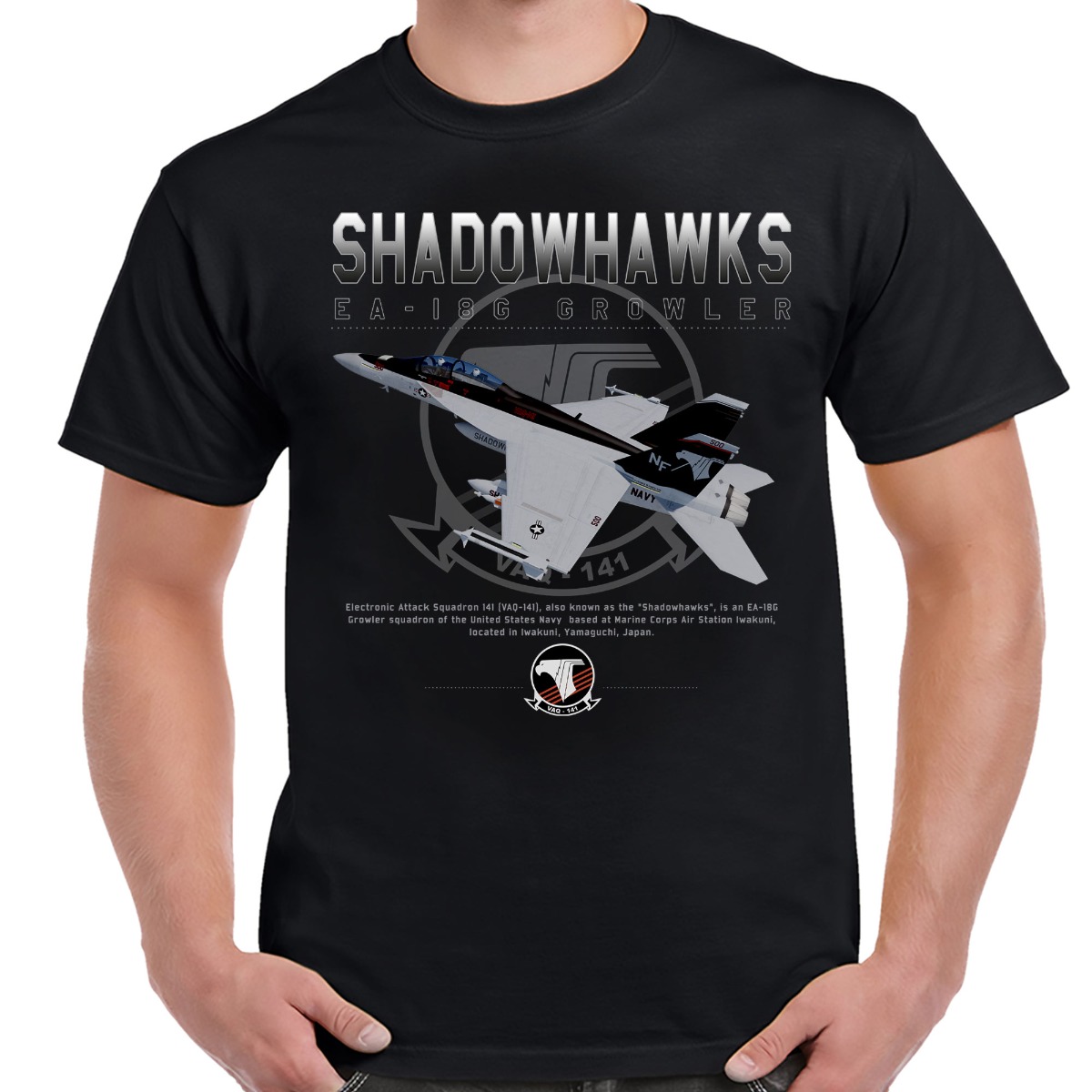 Chemise VAQ-141 Shadowhawks EA-18G - Future Of Flight, Taille XL, Neuf étiqueté