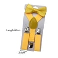 thumbnail image 4 of Tirantes para niños jinwen con pajarita ajustables casuales de moda oro, 4 of 8