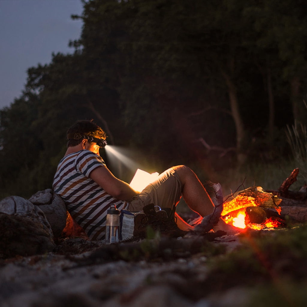 ZPAQI LED Headlamp 7-Mode Headlight Type-C USB Rechargeable Waterproof Head Torch Battery not included