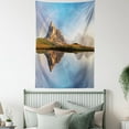 thumbnail image 3 of Lake House Decor Wall Hanging Tapestry, Rainbow over Mountain Lake Reflection in Crystal Water Dreamy Spots on Earth Purity Photo, Bedroom Living Room Dorm Accessories, 60 X 80 Inches, by Ambesonne, 3 of 5