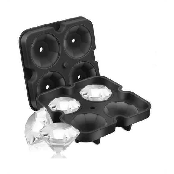 Ice Tray Diamond Silicone Mold for Ice Cube or Chocolate Creations