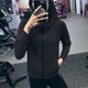 thumbnail image 4 of Ropa de Yoga con cremallera superior para mujer, abrigo con capucha de manga larga, abrigo deportivo holgado de talla grande para correr, entrenamiento y adelgazamiento, 4 of 5