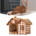 thumbnail image 3 of Maison pour Chat Confortable et Fermée avec Matériau de Qualité, Style Mignon pour l'Hiver, 3 of 7