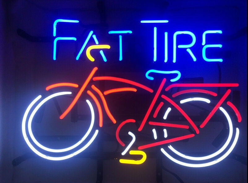 Desung Brand New Fat Tire Neon Sign Lamp Glass Beer Bar
