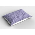 thumbnail image 2 of Ambesonne Floral Pillow Sham 2 Pack, Delicate Flower Bouquet, 36"x20", Purple and Lavender, 2 of 3