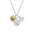 thumbnail image 2 of Delight Jewelry Goldtone Large Disc Letter - W - 3/4'' Let Things Go Fall Zoey Charm Necklace, 28", 2 of 4