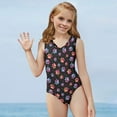 thumbnail image 5 of FOR U DESIGNS Lightweight One Piece Swimsuit Girls 5-6 Years Old Kids Athletic Bathing Suit Colorful Dog Paw V-Neck Bodysuit for Swimming Surfing, 5 of 8