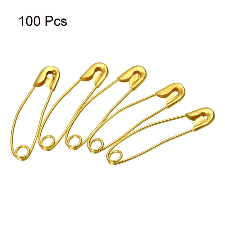 Uxcell 28mm/1.1 Inch Curved Safety Pins Metal Sewing Pins for