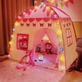thumbnail image 2 of Tienda de juegos rosa para niños, tienda de juegos de princesa para niñas, habitación interior para niños, Seguridad al aire libre, no tóxica con bola de algodón Lumiè, 2 of 5
