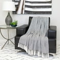thumbnail image 4 of Parkland Collection Transitional Herringbone Black Rectangle 50" x 60" Throw, 4 of 4