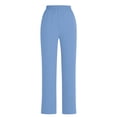 thumbnail image 6 of NSLGXD Cotton Dress Pants Women Solid Color Elastic High Waisted Drawstring Tapered Trousers with Button Cuffs and Pockets Loose Comfortable Work Pant S-2XL Blue Pant, 6 of 8