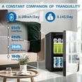 thumbnail image 3 of Compact Freestanding Beverage Refrigerator and Skincare Fridge, 0.9 Cu Ft Mini Fridge Holds 24 Cans with Reversible Mirrored Front Door & Temperature Control for Soda, Beer and Beauty Products, 3 of 12