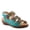 TURQUOISE MULTI, variant on L`Artiste Bethie Women’s Floral Leather Sandal with Soft Adjustable Comfort