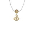 thumbnail image 2 of Delight Jewelry Goldtone Clear Crystal Anchor Mia Monkey Charm Necklace, 2 of 4