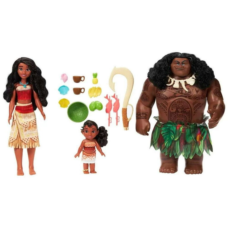 Moana 2 “Montunui & Beyond” 3-Pack Doll Set – Moana, Simea & Maui