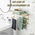 thumbnail image 4 of KOKOSIRI 3 Tier Bath Towel Rack 24 Inch Towel Bars Towel Shelf Bathroom Ladder Brushed Gold B5003BG-L24, 4 of 9