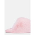thumbnail image 4 of Wonder Nation Toddler, Little & Big Girls Faux Fur Puff Slippers, 4 of 6